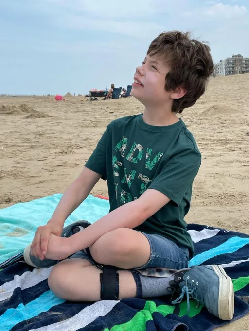 Augustin à la plage
